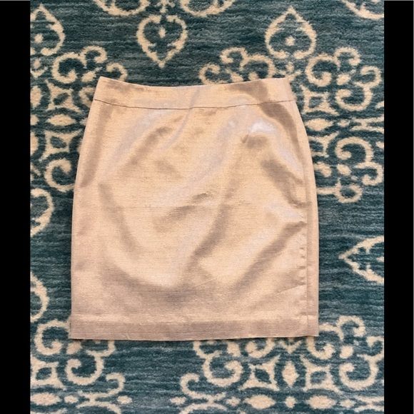 Ann Taylor Loft metallic gold skirt size 4 - Picture 1 of 2